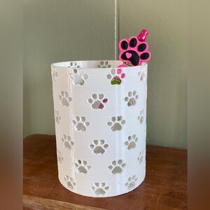White Paw Print Pen Holder (Large 3D Printed) & Paw Print Pen 🐾